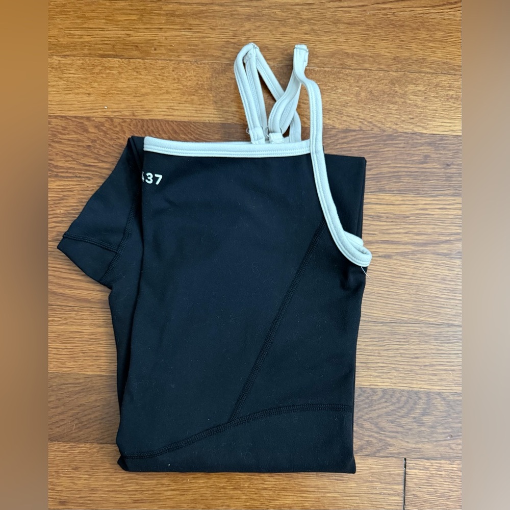 437 The Onsie - Black and Cream  One-Piece